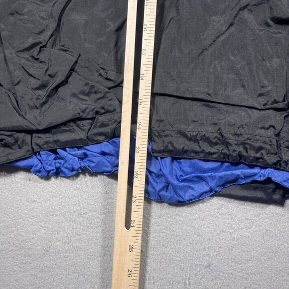 Vintage Starter Jacket Women Large‎ Windbreaker Black Blue Ripstop Hooded - Picture 5 of 12